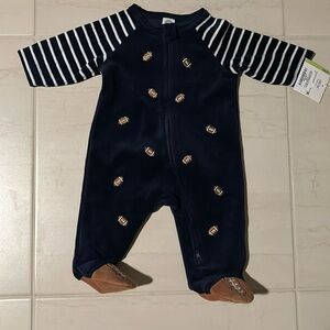 Little Me Football Onesie 0-3 month NWT